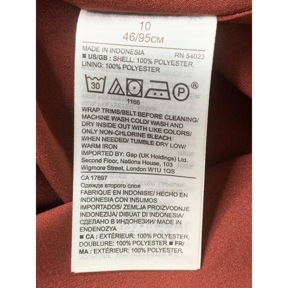 New Banana Rrepubli Asym Tank Dress Size 10 Rust Brown RS10277 - Picture 4 of 11